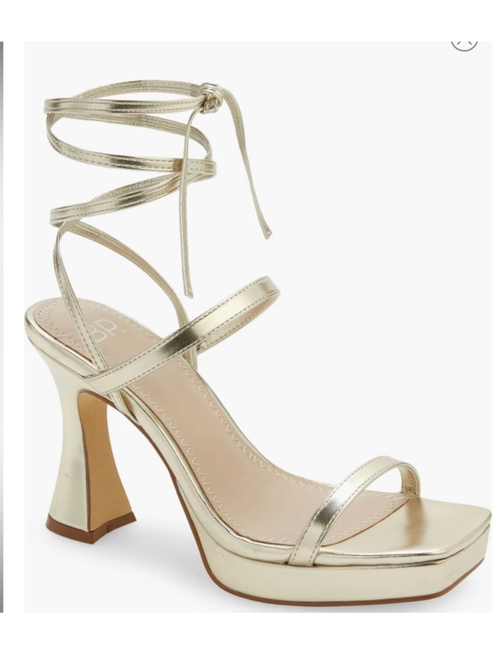 BP Netta Gold Platform Sandals